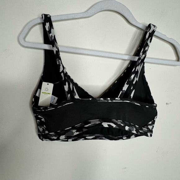 OFFLINE by Aerie Goals Plunge Sports Bra - Gray NWT Size Medium - Picture 5 of 8